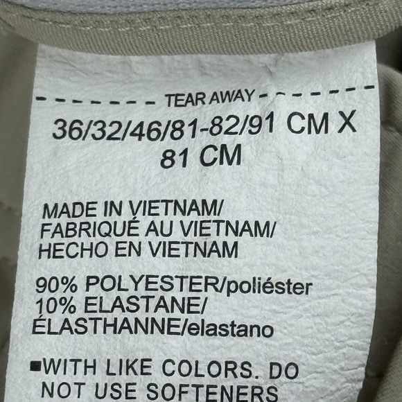 UNDER ARMOUR mens 36x32 PANTS Golf Chino Stretch‎ Grip Waist Khaki - Picture 5 of 9